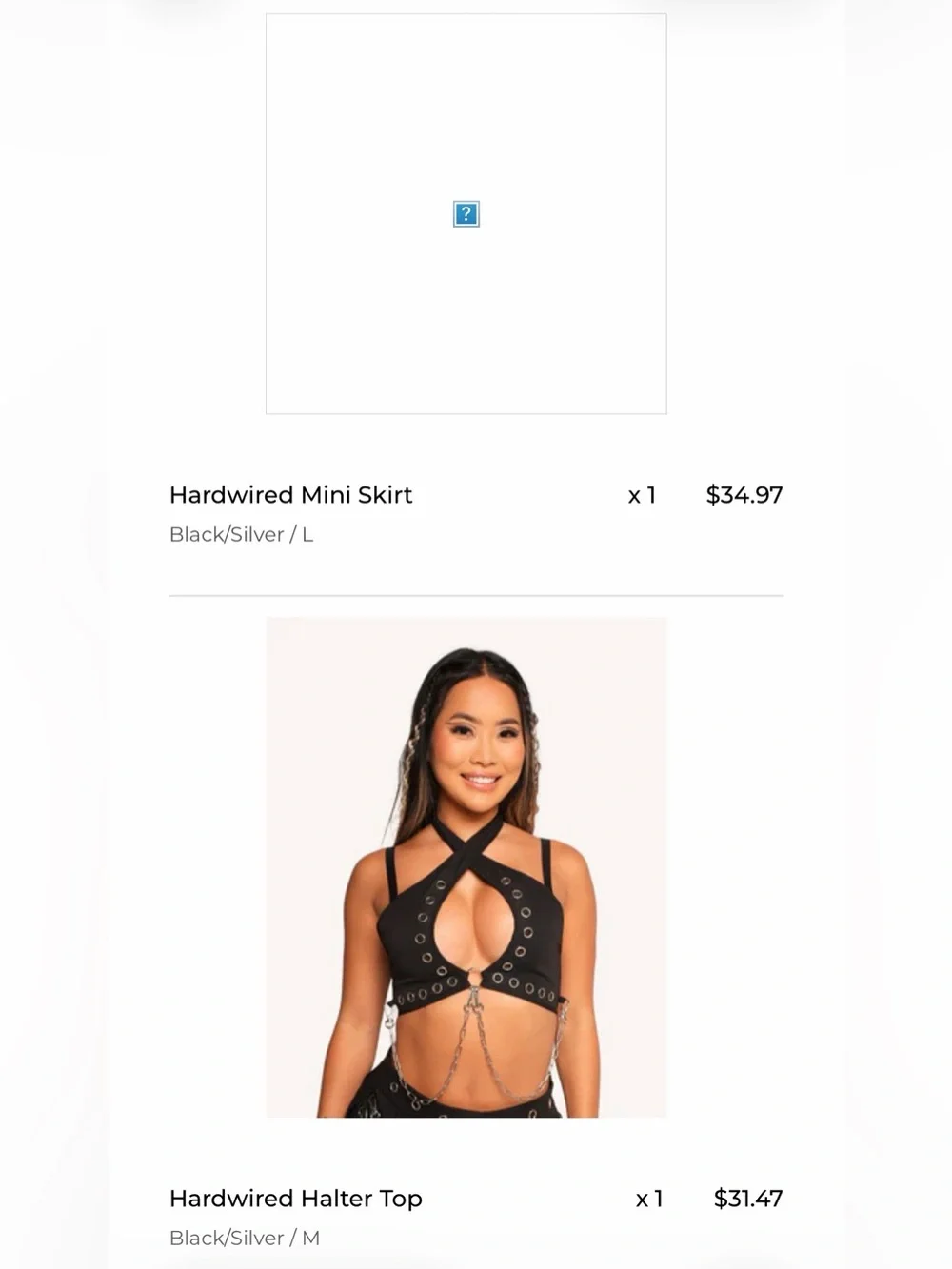 Iheartraves Hardwired Mini Skirt Set - Rave/Festival Ready!